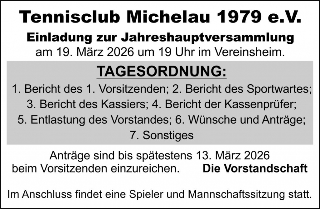 Anzeige_Jahreshauptversammlung_TC_Michelau_2026